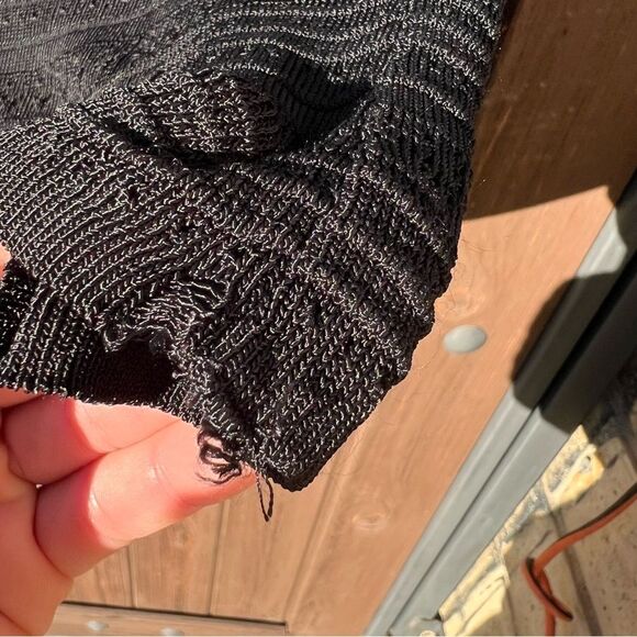 Fendi Crochet Black Top Women’s Small Medium Vintage Knit - Picture 6 of 7